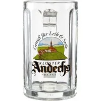 Kloster Andechs Bierkrug Kloster Andechs Krug Glückauf-Seidel 0,5l geeicht, 1-tlg., Traditionelles Bierglas der Klosterbrauerei Andechs – robust & geeicht