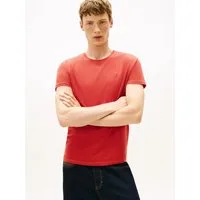 Tommy Jeans T-Shirt TJM ESSENTIAL SOLID mit Rundhalsausschnitt und dezenter Logo-Flag