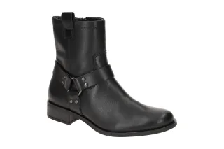 Paul Green Damen Stiefeletten 8188-00 Schwarz bequeme Biker Boots