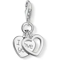 THOMAS SABO Charm-Einhänger Herzen I LOVE YOU