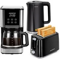 Aigostar Frühstücks-Set 14-Tassen Filterkaffeemaschine/ Wasserkocher 1,7L/ 2-Scheiben Toaster, Programmierbar 24h, Tropf-Stopp, AutoClean, Warmhaltefunktion,BPA Frei