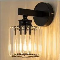 Nettlife Wandleuchte Kristall moderne Wandlampe E27 Wandbeleuchtung als Nachttischlampe, ohne Leuchtmittel, für Schlafzimmer, Wohnzimmer, Flur, Treppenhaus