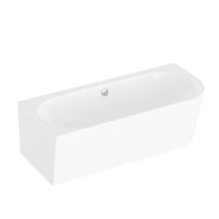 VitrA Geo Badewanne back to wall Ecke links 180 x 80 cm mit Überlauf Weiß Hochglanz,65451008000 65451008000