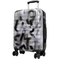 Trendyshop365 Trolley Koffer Verona, bunt, 4 Farben, 3 Größen, 4 Rollen, Polycarbonat, Doppelrollen, Graffiti Design