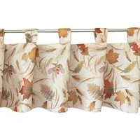 matches21 HOME & HOBBY Scheibengardine Scheiben-Gardine Blätter Herbst bunt mit Schlaufen 32 x 120 cm (1 St), Schlaufen, Kurz-Gardinen als blickdichter Wohnzimmer Vorhang Küchen-Gardine