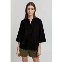 OXMO Shirtbluse OXAnea Bluse aus Leinenmix