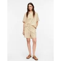 comma Shorts Hose Strukturierte Streifen-Shorts mit elastischem Bund