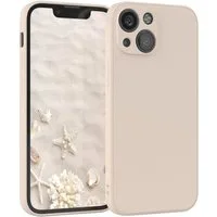 EAZY CASE Handyhülle für Apple iPhone 13 Mini Hülle Silikon 5,4 Zoll, Bumper Case Matt Slimcover Silikonschutzhülle elastisch Taupe / Beige