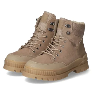 Rieker Schnürstiefeletten - Gr. 36 - Beige - Synthetik