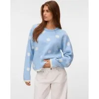 Vero Moda Rundhalspullover VMLIV LS KNIT EXP EXP Kunstfaser