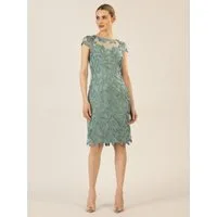 Apart Cocktailkleid aufwendig bestricktes Meshkleid
