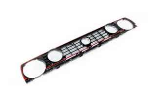 Kühlergrill Sportgrill Grill mit Rahmen in Rot für VW Golf 2 II MK2 ab 1984-1992