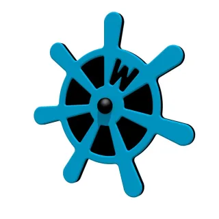 Robustes Steuerrad PRO Wheel - HDPE Kunststoff Ø46 cm - Wetterfestes Spielgerät für öffentlichen & privaten Bereich nach EN 1176 - Wickey