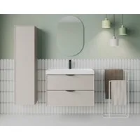 welltime Waschtisch FLOW SIMPLE mit Waschbecken, Breite 60 oder 80cm, modernes Design, Schrank mit 2 Schubladen, Soft-Close-Function, in 2 Breiten erhältlich