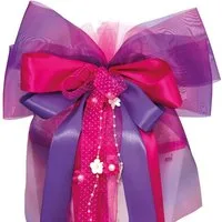 Roth Schultüte XXL Schleife Purple Blooming, 63 x 32 cm, aus Polyester, Lila / Pink, für Zuckertüte