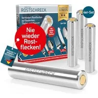 Rokitta's Rostschreck Geschirrspüleinsatz verhindert Rostflecken auf Geschirr & Besteck 4er-Set, gegen Flugrost an Besteck oder Töpfen 4er Set rostfrei