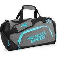 Aqua Speed Sporttasche Duffle Bag M 34L Training Fitness Schwimmen Pool Bodenschutz 34 (Wasserdichte Basis mit Schutzfüßen und verstärktem Unterboden), Schutzfüße verhindern Abrieb und Kontakt mit nassem Untergrund