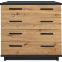 Marmex Möbel Kommode INES 02 Kombikommode Schubladenschrank 4 große Schubladen