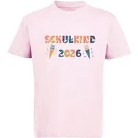 MyDesign24 T-Shirt Kinder Einschulungs T-Shirt Schulkind 2026 rosa kurzarm Regular Fit print Shirt i797