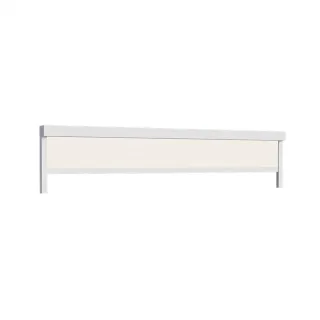 Außenrollo 280 cm, Weiß RAL 9016, 2800 x 600 mm, Eckiger Kasten 95 x 95 mm, Basic Antrieb Stromseite rechts, individuell konfigurieren