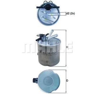 Mahle Kraftstofffilter Nissan Np300 Pathfinder 2,5