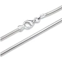 Unique Schlangenkette 925er Silber Damenkette breit 2,4 mm Snake Chain SC0024