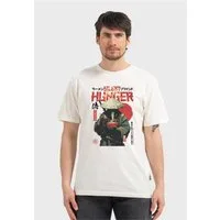 Oldskull T-Shirt Asian Monk Ramen Treet Graphic mit großem Fotodruck im Japan-Style