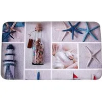 Sanilo Badematte Meeresbrise, rutschhemmend, waschbar, schnelltrocknend, Polyester, rechteckig, sehr weich, hochwertig & modern, 50 x 80 cm oder 70 x 110 cm