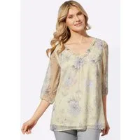 Sieh an! Klassische Bluse Tunikabluse 3/4-Arm