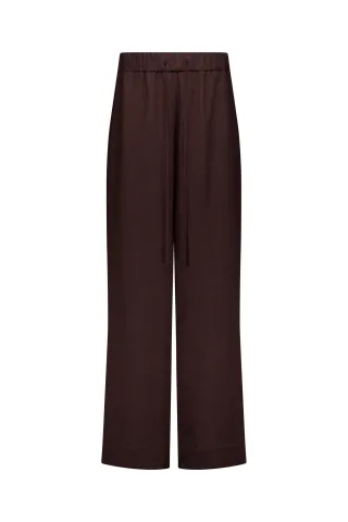 Studio Anneloes - Grace linen trousers espresso - Gr. - XS
