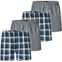 Schiesser Boxershorts Boxershorts (Sparpack) mit Eingriff, Jersey, uni, 4er Pack