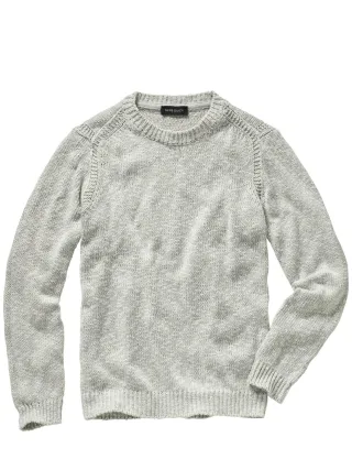 Mey & Edlich Herren Nicht-zu-übersehen-Pullover Grau 61 % Baumwolle, 39 % Leinen