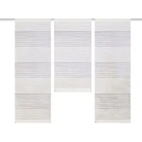 HOME WOHNIDEEN Scheibengardine 55983 3-TLG. Fensterset GABI Querstreifen halbtransparent 80x30, 60x30 (1 St), halbtransparent, 100% Polyester