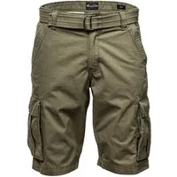 Amaci&Sons Cargoshorts MIDFIELD Chinoshort inkl. Gürtel Herren Bermuda Short Hose Regular Fit inkl. Gürtel