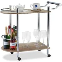 relaxdays Servierwagen mit 2 Etage