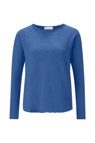 Rich & Royal - Organic Heavy Jersey Longsleeve misty blue - Gr. - S