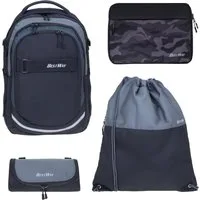BESTWAY Schulrucksack Evolution Packer 40177 (Set, 4 Teile Rucksack Sportbeutel Mäppchen Laptophülle), Schultasche Rucksack Schulmappe +rtm lh