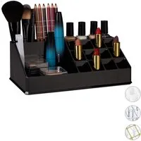 relaxdays Make-Up Organizer Kosmetikorganizer Acryl, 1-tlg., schwarz