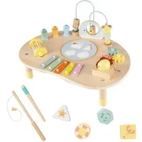 COSTWAY Lernspielzeug, 7-in-1 Aktivitätstisch, Montessori Sinnes-Spielzeug
