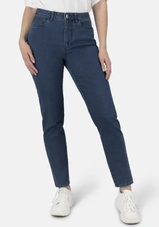 STOOKER WOMEN 5-Pocket-Jeans "Nizza Denim Basic Tapered Fit Jeans" Tapered Fit Casual Clean Wash Denim Jeans für Damen