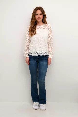 Bluse mit kurzen Ärmeln, normale Passform white