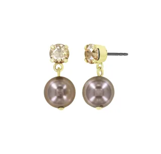 konplott - Ohrstecker - Pearl Shadow gold