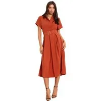 LIPSY Midikleid Lipsy Midi-Hemdblusenkleid mit Gürtel, Regular (1-tlg)