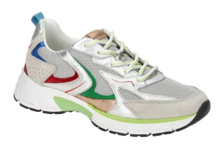 Gabor 66.606.84 FLORENZ - Damen Halbschuhe Sneaker Grau Silber Neve atmungsaktiv