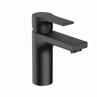 Kludi ZENTA SL Waschtischarmatur 100mm mit Push Open Ablaufventil mattschwarz, 482983965 482983965