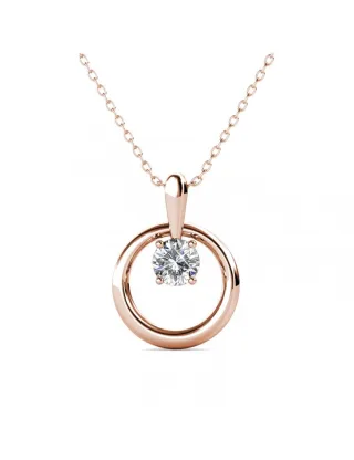 Octavia-Anhänger - Rosegold und Kristall