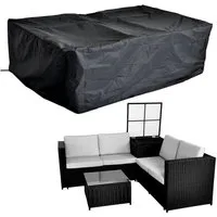 Melko Gartenmöbel-Schutzhülle Abdeckplane 185x185x70CM Schutzhülle Schwarz Gartenmöbel Sofa Tisch (Stück, 1-St., Staubschutz), abwaschbar