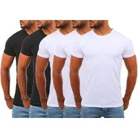 Young & Rich T-Shirt Herren Uni Basic rundhals Ausschnitt Unterziehshirt 1701 Rundhalsauschnitt unifarben kurzarm regular fit