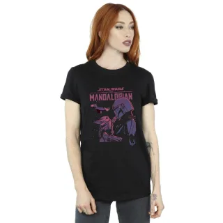 Star Wars - "The Mandalorian Hello Friend" T-Shirt für Damen (Schwarz)