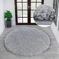 OTTO home Teppich Shaggy 30, rund, Höhe: 30 mm, Teppich in Uni-Farben, besonders weich und kuschelig, Wohnzimmer